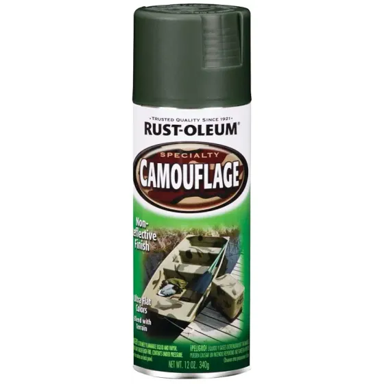 Rust-Oleum 279175 Specialty Deep Forest Green Ultra-Flat Camouflage Spray 12 Ounce