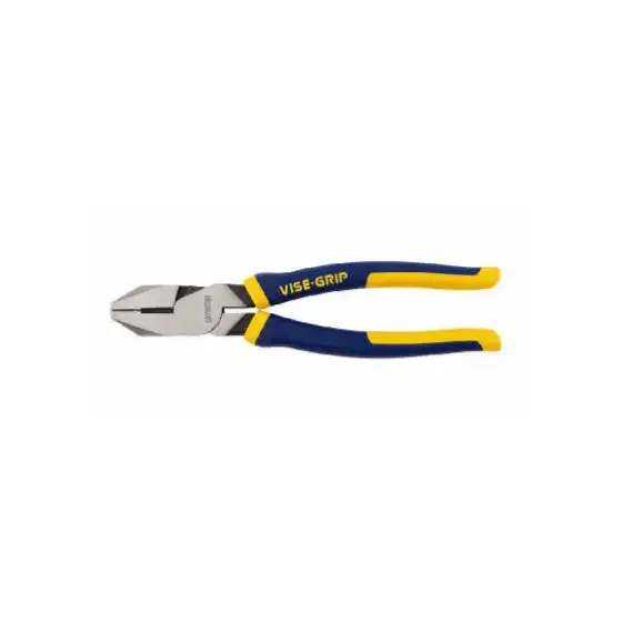Irwin 2078209 Lineman's Plier 9-1/2 Inch Oal Cushion Grip Handle 1-1/4 Inch W Jaw 1-9/16 Inch Jaw