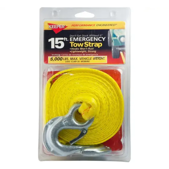 Keeper 02815 15 Foot Tow Strap With Hook