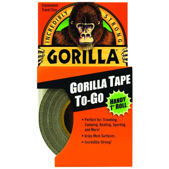Gorilla 6100109 Duct Tape, 30 Yard 1 Inch Black