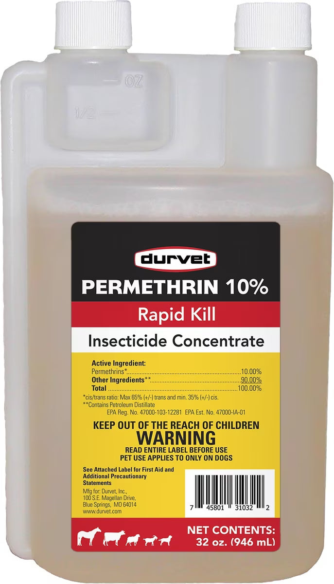 Durvet Permethrin 10% Farm Animal Insecticide