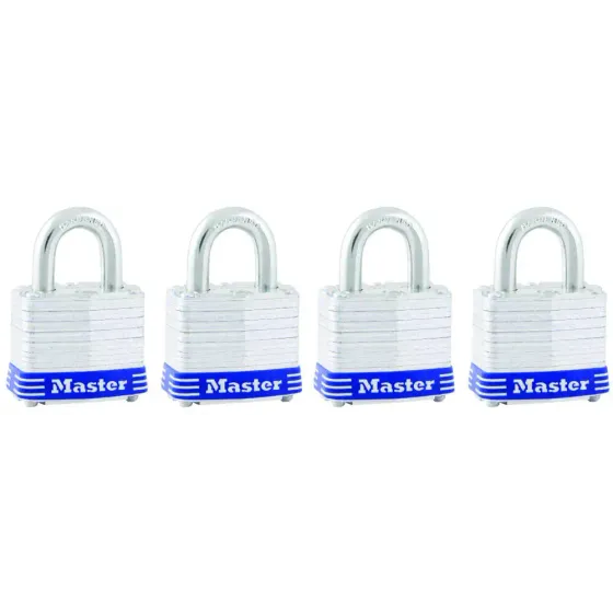 Master Lock 3008D 1-1/2 Inch Laminated Padlocks Pack Of 4
