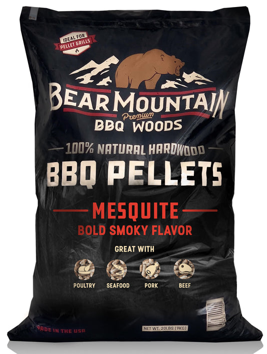 Bear Mountain Premium All Natural Low Moisture BBQ Smoker Pellets - 20 Pound Bag