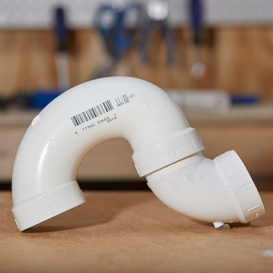 Charlotte Pipe 2-in x 2-in PVC DWV Hub P-Trap for Non-Potable Water, NSF Safety Listed