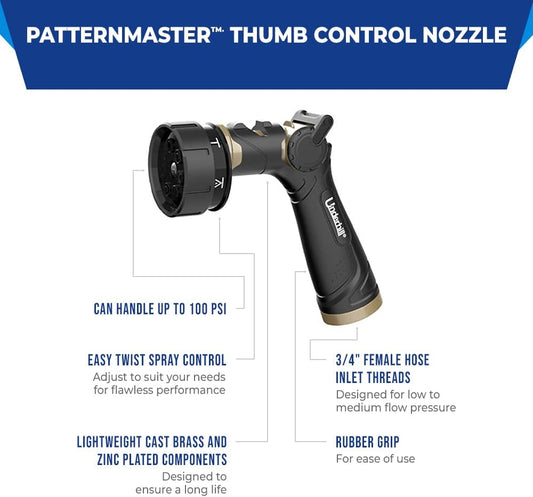 Underhill Pattern Master, Heavy-Duty, Adjustable 7 Spray Patterns, NG250-8S