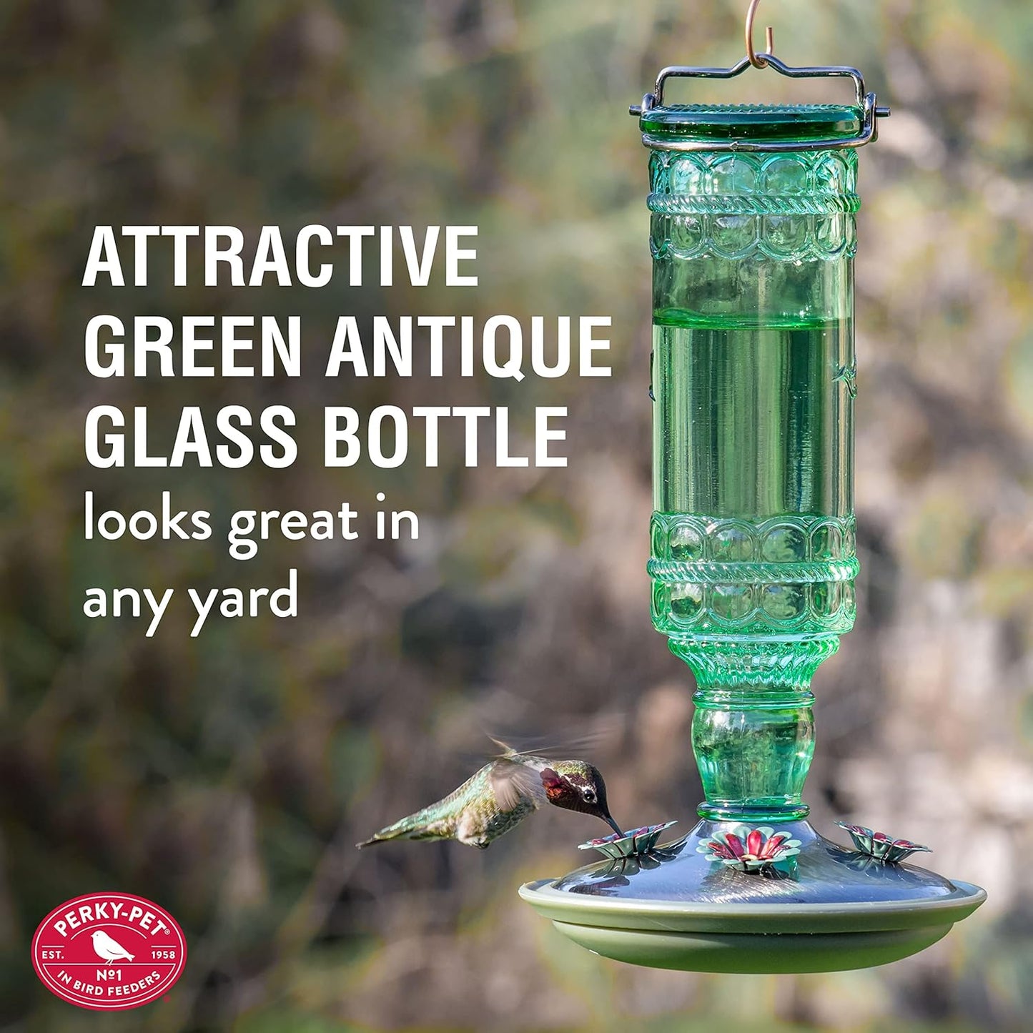 Perky-Pet Hummingbird Glass Nectar Feeder 4 ports