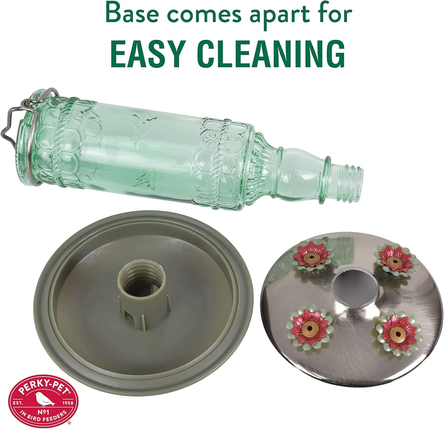 Perky-Pet Hummingbird Glass Nectar Feeder 4 ports