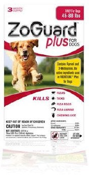 ZoGuard Plus Spot-On for Dogs, Dog Flea, 3 month Pack