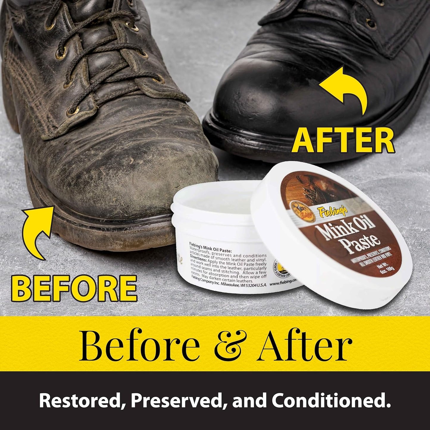 Fiebing's Mink Oil Paste : 6 OZ.