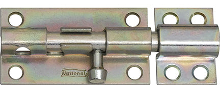 National Hardware N162-370 Heavy Padlockable Barrel Bolt 4 Inch Zinc Plated Steel