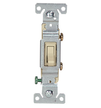 Eaton Wiring Devices 1301-7V Toggle Switch Quiet 1 Pole Framed Grounding Ivory