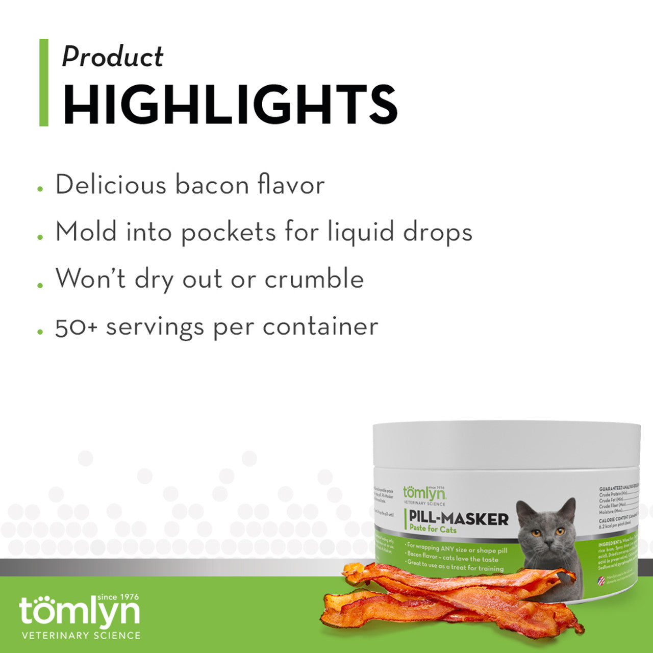 Tomlyn Pill-Masker Bacon-Flavored Paste for Cats, 4 oz.