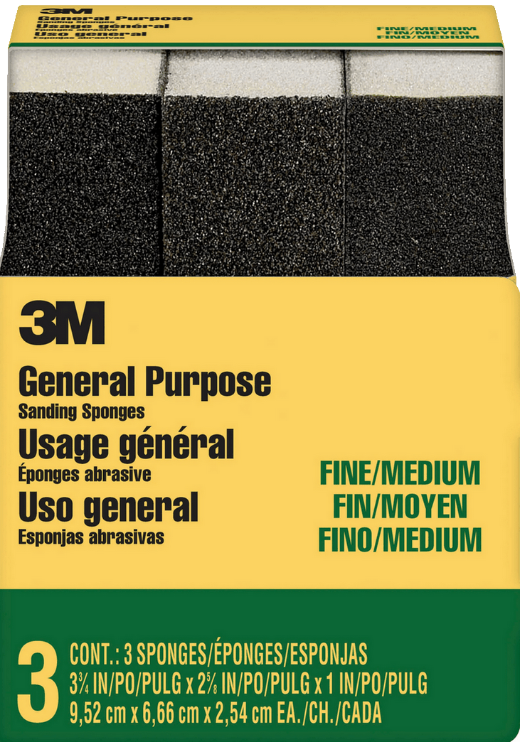3M ALL PURPOSE SANDING SPONGE 3PK