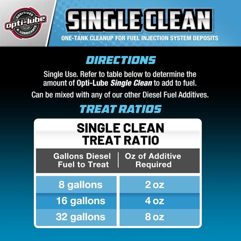 Opti-Lube Single Clean Diesel Fuel System Improver
