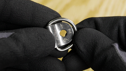 1/8" Stainless Steel D Ring with Pad Eye 8 PK