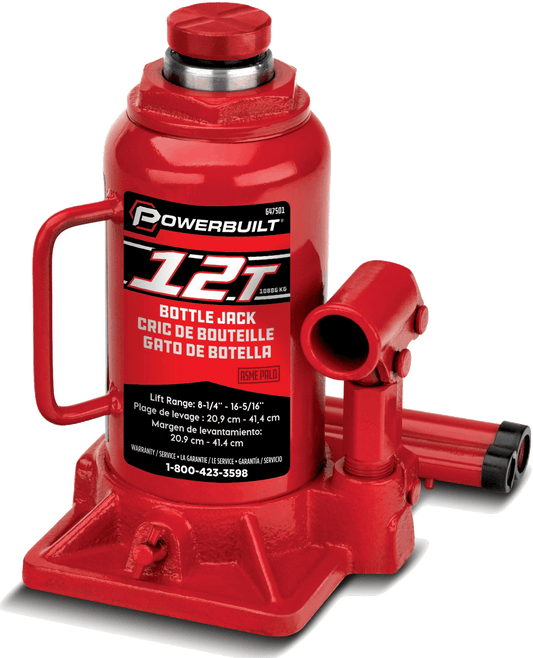 Powerbuilt 647501 Heavy Duty 12-Ton Bottle Jack