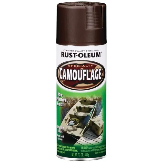 Rust-Oleum 279178 Specialty Earth Brown Ultra-Flat Camouflage Spray 12 Ounce Spray Paint