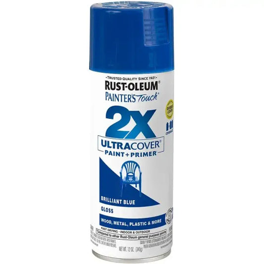 Rust-Oleum 334027 Painters Touch 2X Ultra Cover Blue Gloss Spray Paint