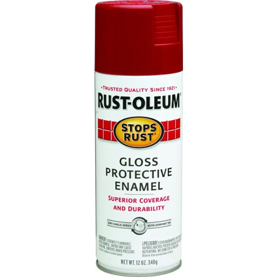 Rust-Oleum 7765830 Stops Rust Regal Red Gloss Protective Spray Enamel 12 Ounce