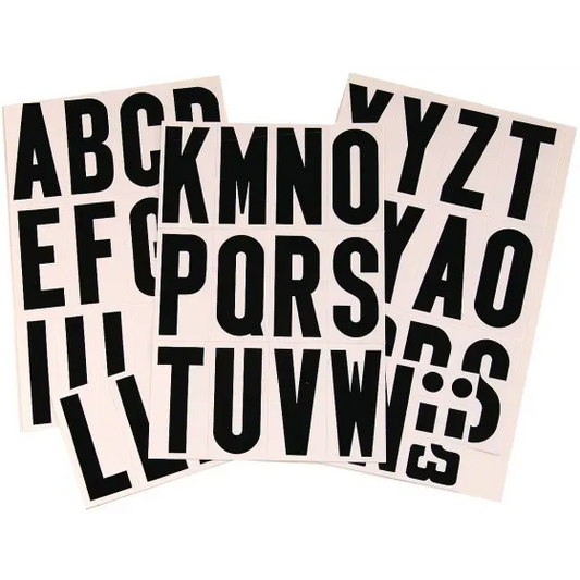 Hy Ko MM-4L 3 Inch Black On White Vinyl Letter Set