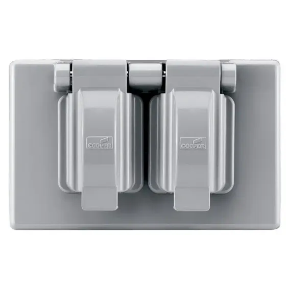 Eaton Wiring Devices S1962 1 Gang Non Metallic Duplex Receptacle Cover Plastic