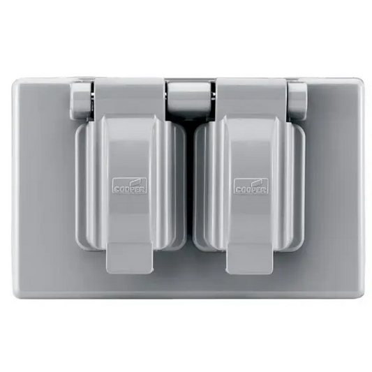 Eaton Wiring Devices S1962 1 Gang Non Metallic Duplex Receptacle Cover Plastic