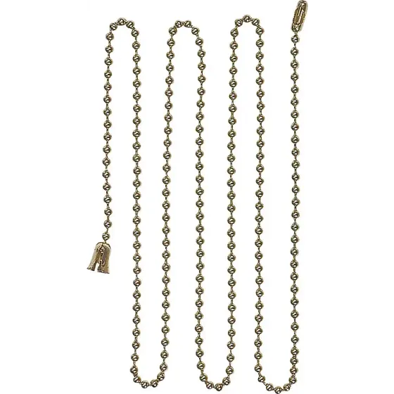 Eaton Wiring Devices BP331BB Ball Lamp Chain 3 Foot With End Bell And Connector Brass Finish