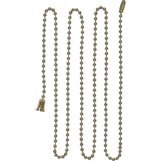 Eaton Wiring Devices BP331BB Ball Lamp Chain 3 Foot With End Bell And Connector Brass Finish