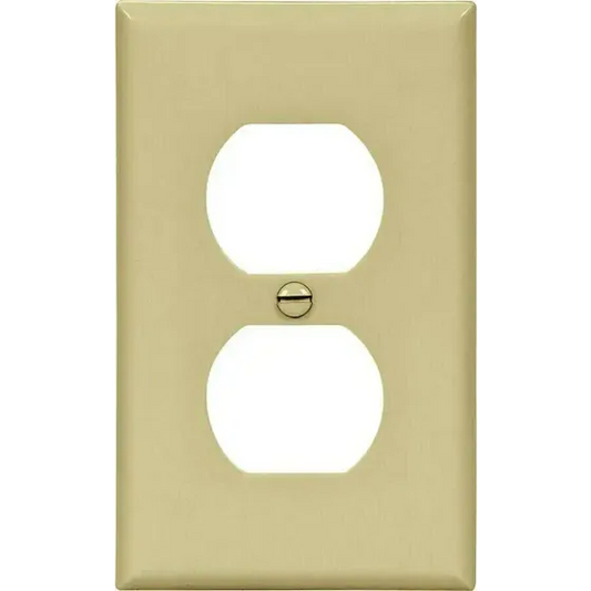 Eaton Wiring Devices 5132V 1 Gang Nylon Duplex Receptacle Plate Ivory