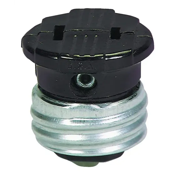 Eaton Wiring Devices 758B-BOX Adapter, 660 W, 1-Outlet, Thermoplastic, Black