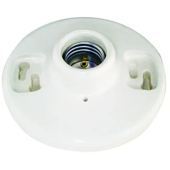 Eaton Wiring Devices 604-SP Ceiling Receptacle Lampholder 660 Watt Medium Base White Porcelain