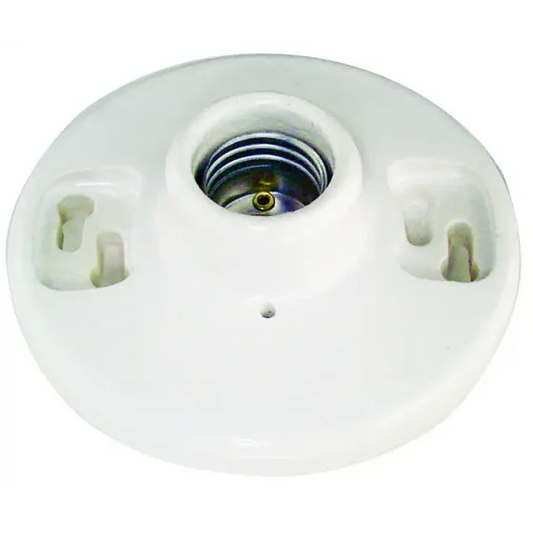 Eaton Wiring Devices 604-SP Ceiling Receptacle Lampholder 660 Watt Medium Base White Porcelain