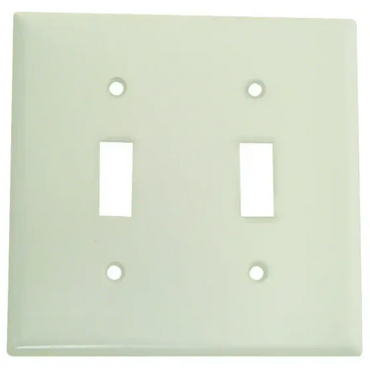 Eaton Wiring Devices 2139W-BOX 2 Gang Standard 2 Toggle Wall Plate White