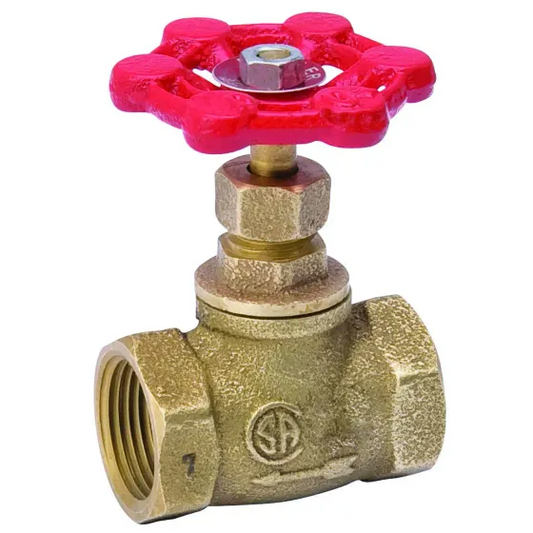 B&K Mueller 105-004NL Southland Stop Valve, 3/4 Inch Connection, Female By Female, 125 Psi Pressure, Brass Body