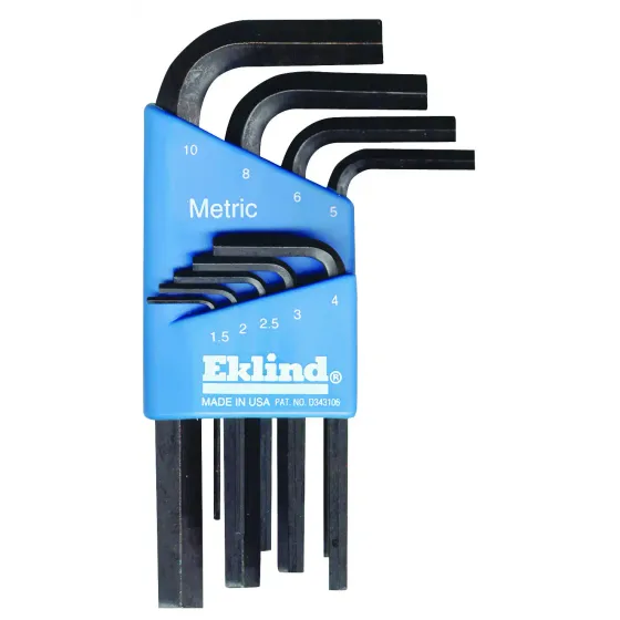 Eklind 10509 Hex L 9 Piece Short Arm Hex Key Set