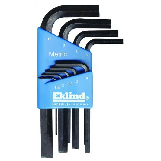 Eklind 10509 Hex L 9 Piece Short Arm Hex Key Set