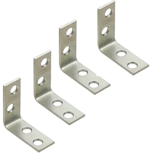 National Hardware N113-134 Corner Braces 1-1/2 By 5/8 By 0.08 Inch Zinc Plated Steel 4 Pack