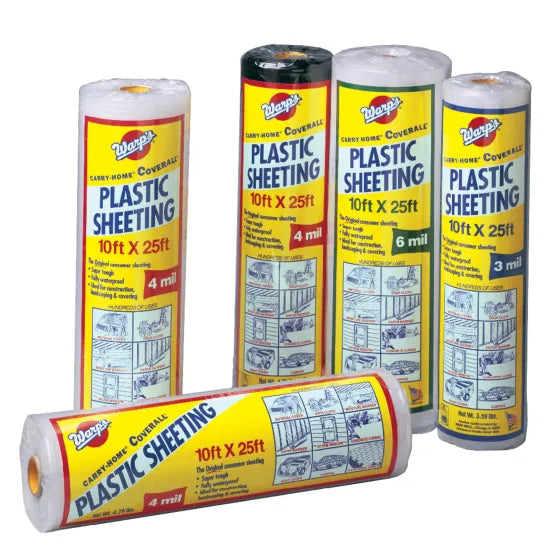 Warps Carry Home Coverall Polyethylene Sheeting Clear 4 mi