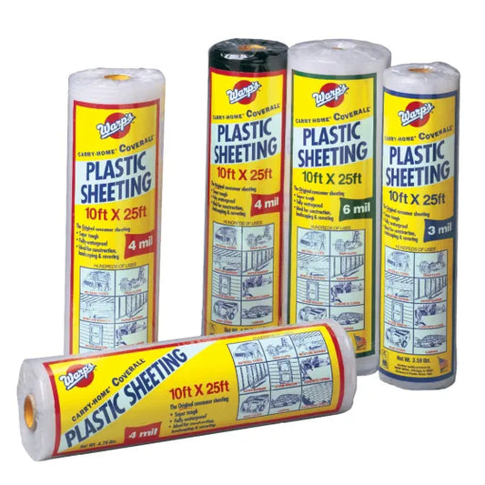 Warps Carry Home Coverall Polyethylene Sheeting Black 4 mi