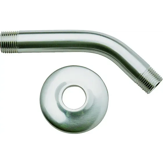 Plumb Pak PP825-10 6 Inch Chrome Shower Arm With Flange