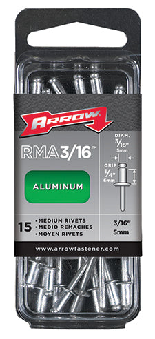 Arrow RMA 3/16 1/8 By 1/4 Inch Medium Aluminum Rivet