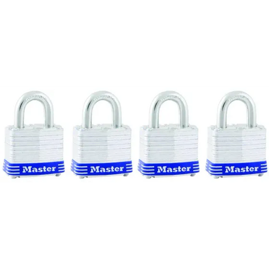Master Lock 3008D 1-1/2 Inch Laminated Padlocks Pack Of 4