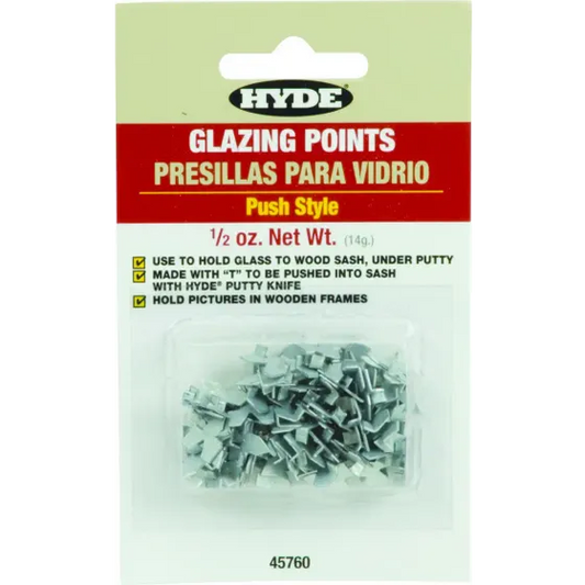 Hyde 45760 Glazier Points Push In T Style