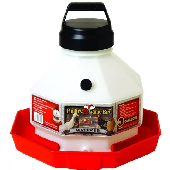 Little Giant PPF3 Poultry Waterer, 3 Gallon Capacity, Plastic