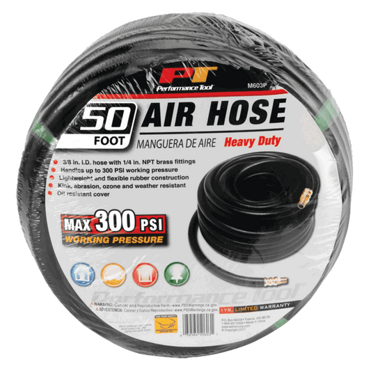 TOOL AIR HOSE 3/8"X50'-M603P : 3/8"x50'