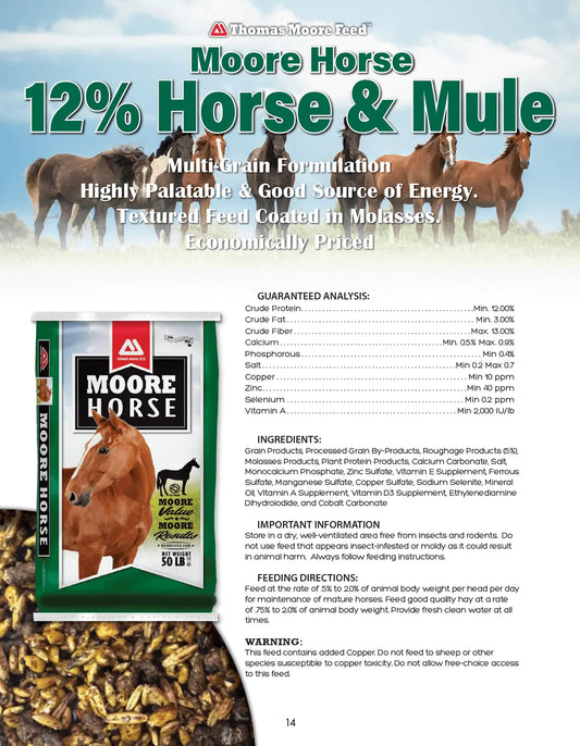 12% Horse & Mule Thomas Moore Feed