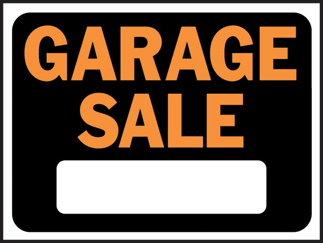 SIGN PLASTIC GARAGE SALE-PLASCIC : 9X12