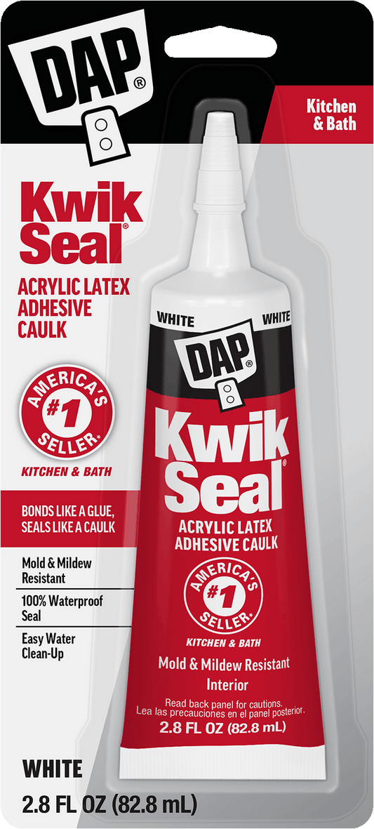 Kwik Seal 2.8 Oz. White Kitchen & Bath Adhesive Caulk
