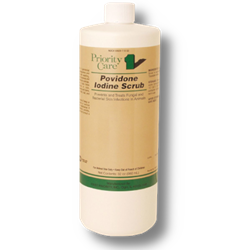 Priority Care® Povidone Iodine Scrub 75%-32 OZ
