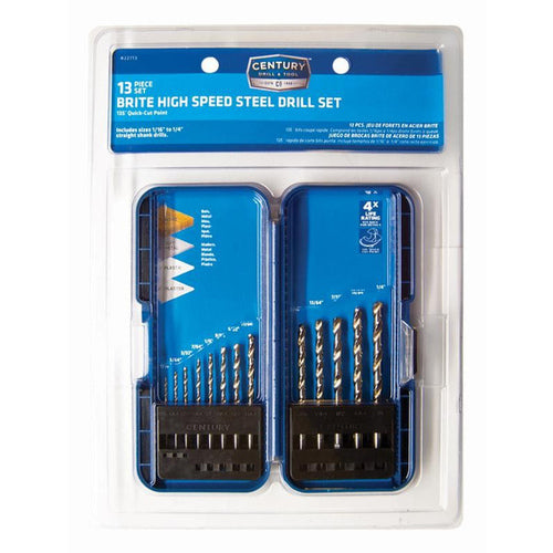 Century Drill & Tool 22713 Century Tool 13 Piece Brite Drill Bit Set